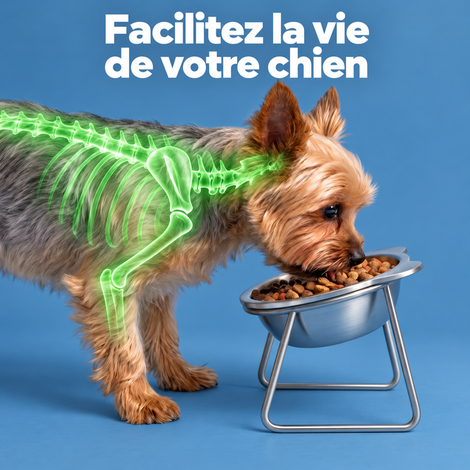 Gamelle orthopédique surélevée pour petits chiens