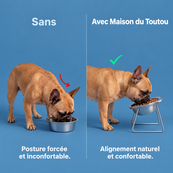 Gamelle orthopédique surélevée pour petits chiens