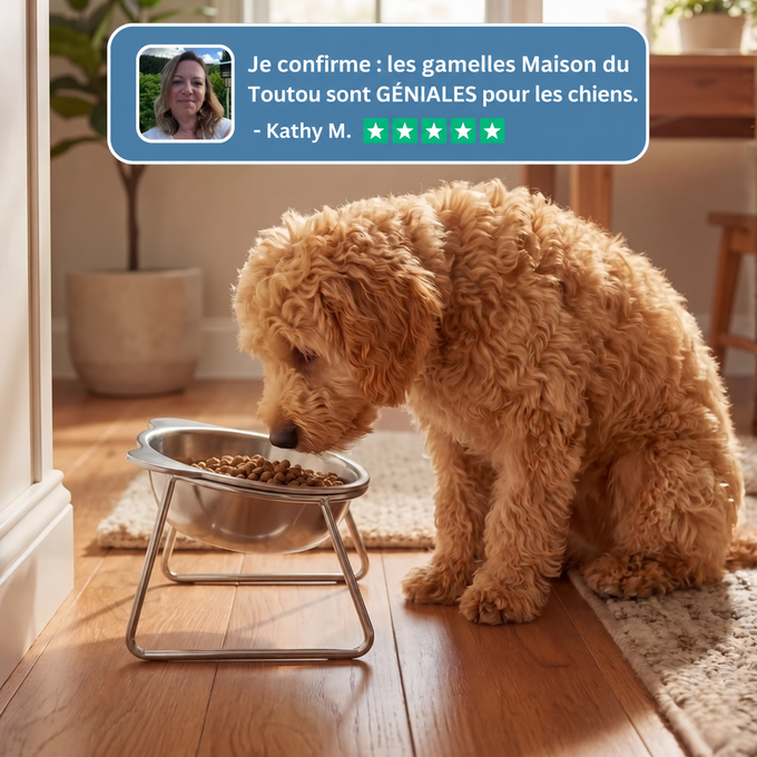 Gamelle orthopédique surélevée pour petits chiens